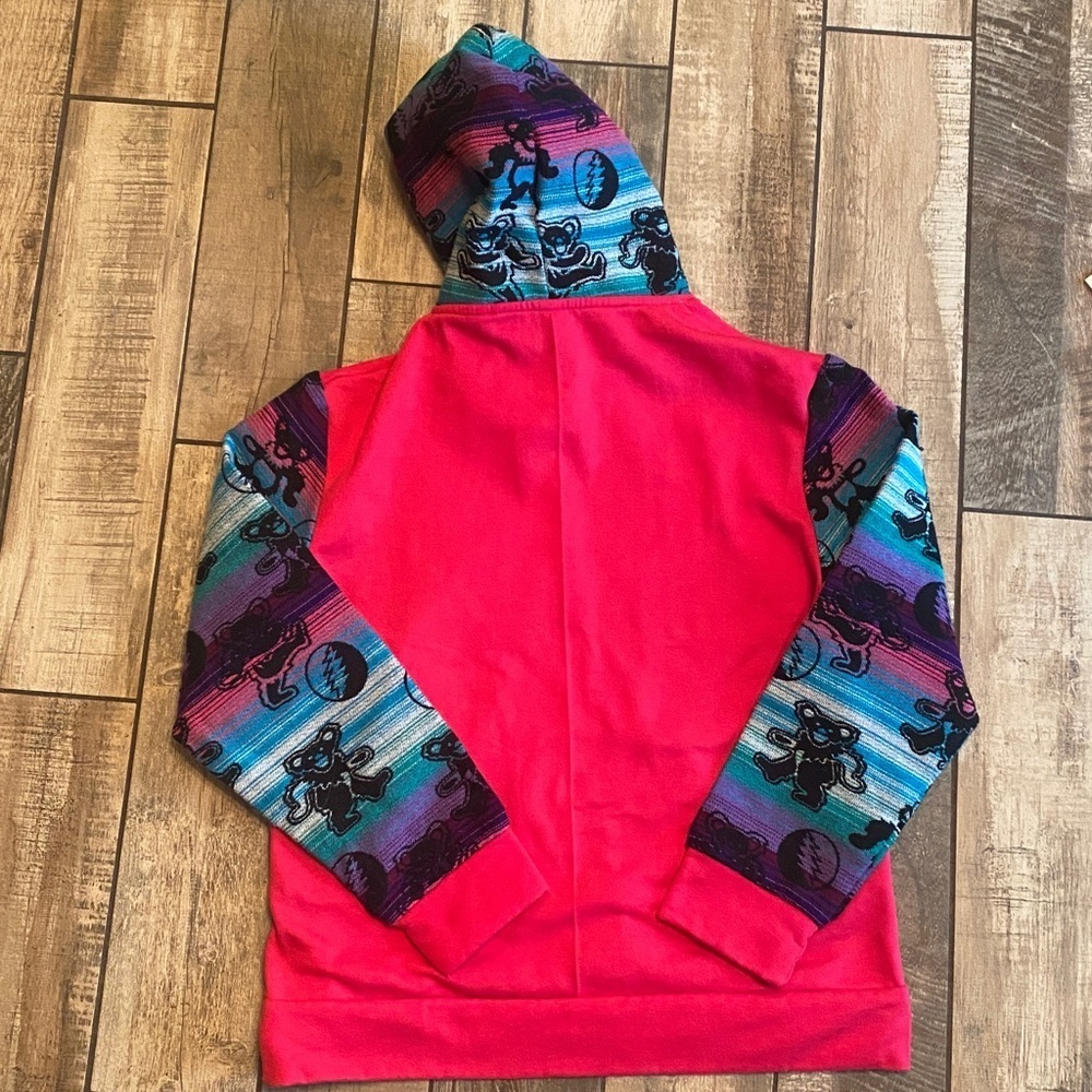Grateful Dead Ankas Art Vibrant Multicolor Hoodie with Bear Design - Picture 2 of 12